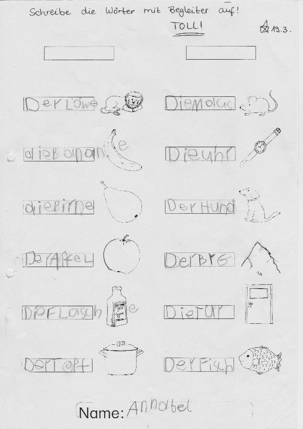 Schreibprobe